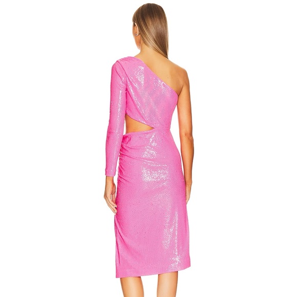 L’Agence Pink Sequin Christie Dress - Picture 2 of 7